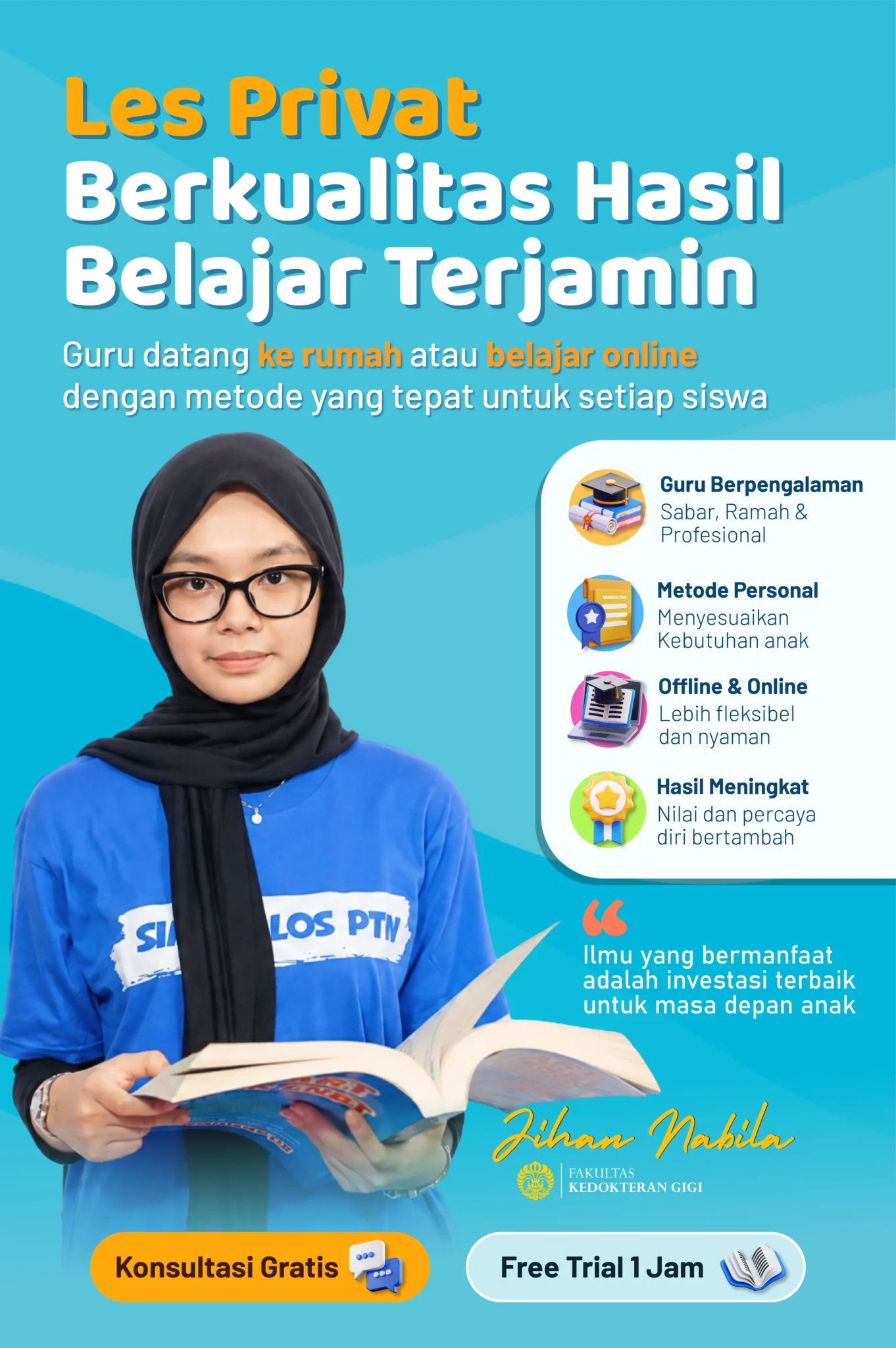 banner gurulesprivate yang melayani guru les privat, tutor privat, guru privat, kursus privat, les privat, bimbel privat, jasa les privat